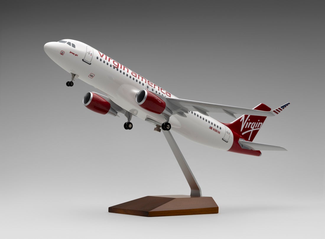 Virgin America Airbus A320-214 Jersey Girl model aircraft  c. 2010 